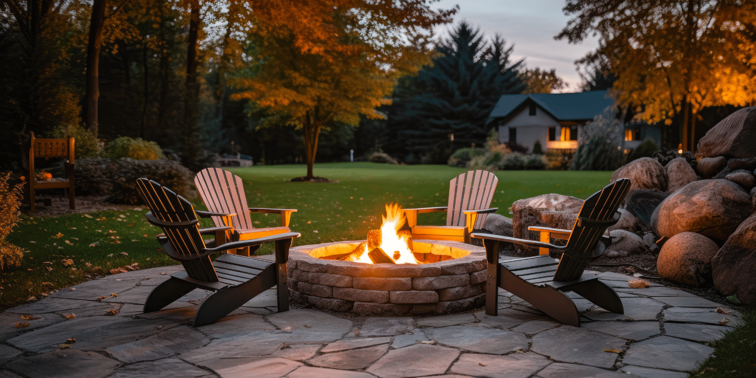 Stone Firepit In Use In Backyard - Firewood Guide: Selecting the Right Types for Indoor and Outdoor Burning